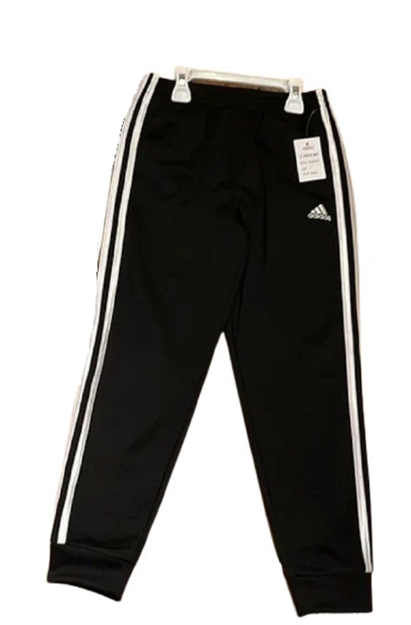 adidas Boys Side Stripe Pants,Black,7