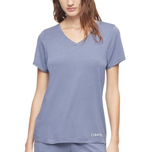 Calvin Klein Womens Short Sleeves T-Shirt,Schorched Denim,Medium