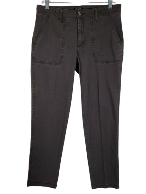 Jones New York Womens Chino Pants,Dark Gray,6