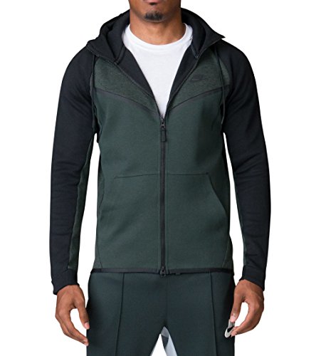 Nike Mens Sportswear Tech Fleece Full Zip Hoodie,Green,X-Large