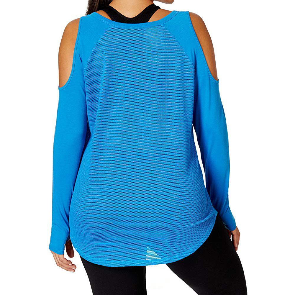 Jessica Simpson Womens Plus Jersey Cold Shoulder Pullover Top