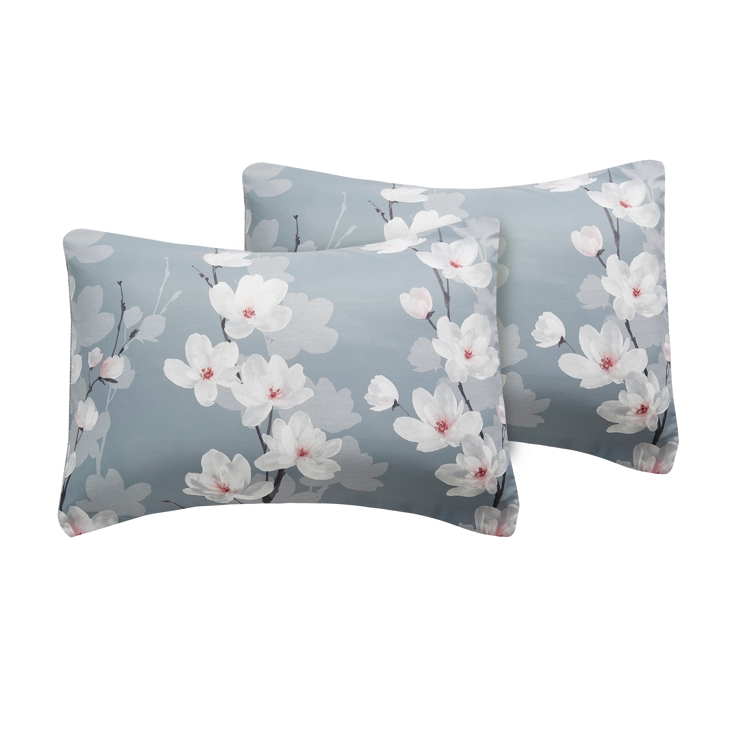 Isabel 7-Piece Grey Floral Queen Comforter Set