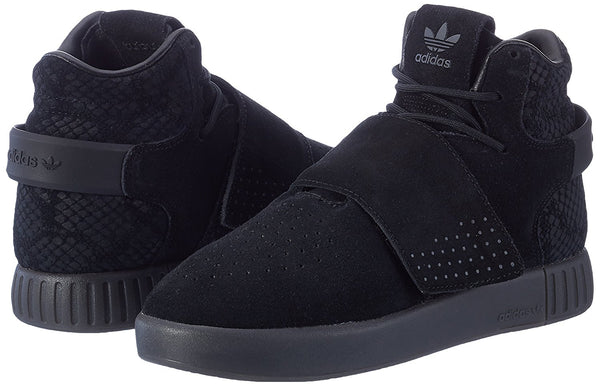 adidas Big Kids Tubular Invader Strap Sneaker Black 6 Strap Sneaker