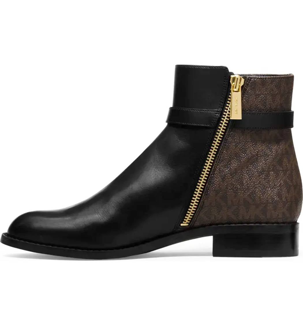 MICHAEL Michael Kors Womens Finley Flat Leather Boots