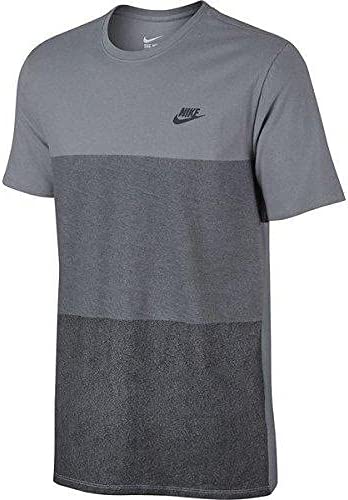 Nike Mens Tonal Colorblock T-Shirt,White/Blue Grey Heather,Small