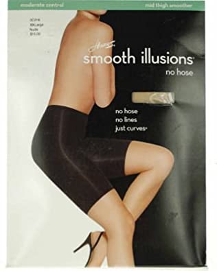 Hanes Womens Smooth Illusions Mid Thigh Smoother Pantyhose