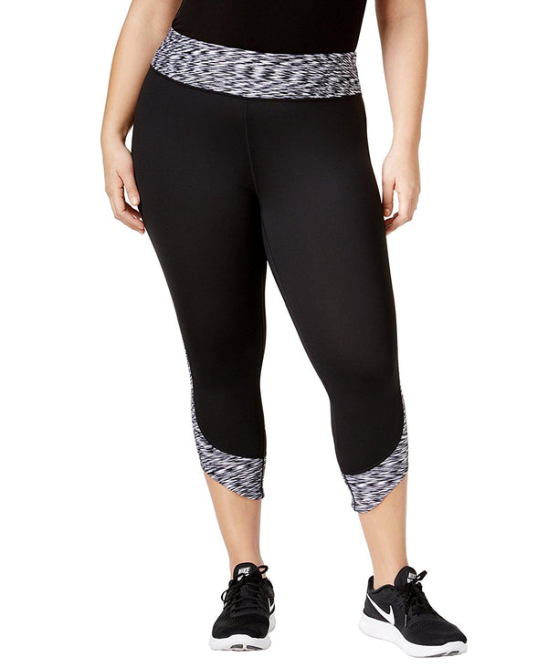 Calvin Klein Womens Plus Size Space Dyed Compression Leggings