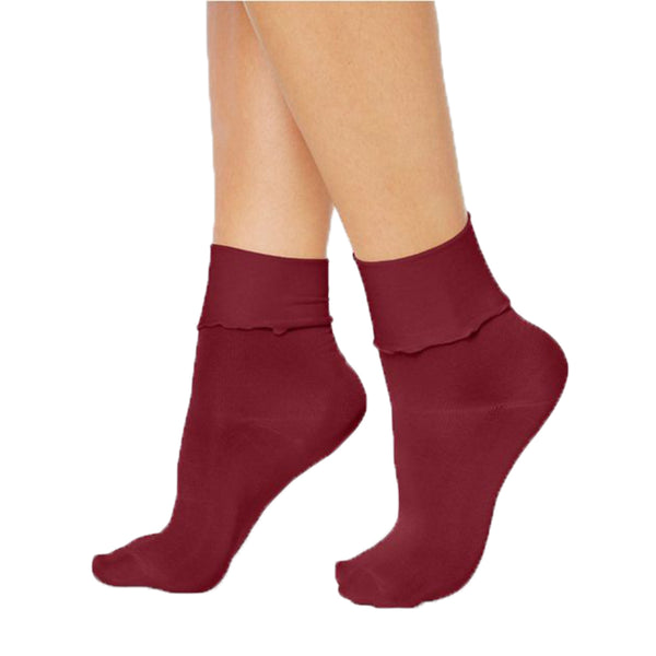 HUE Women Socks 1 Pair Ultra soft Ruffled Luster Socks with Relaxed Grip