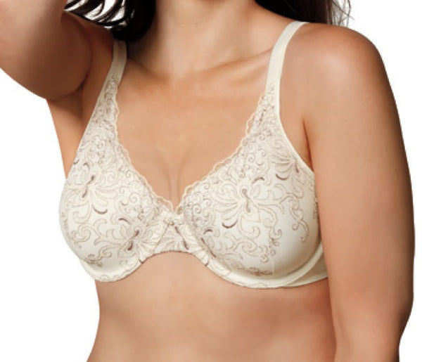 Playtex Womens Love My Curves Side-Smoothing Embroidered Underwire Bra