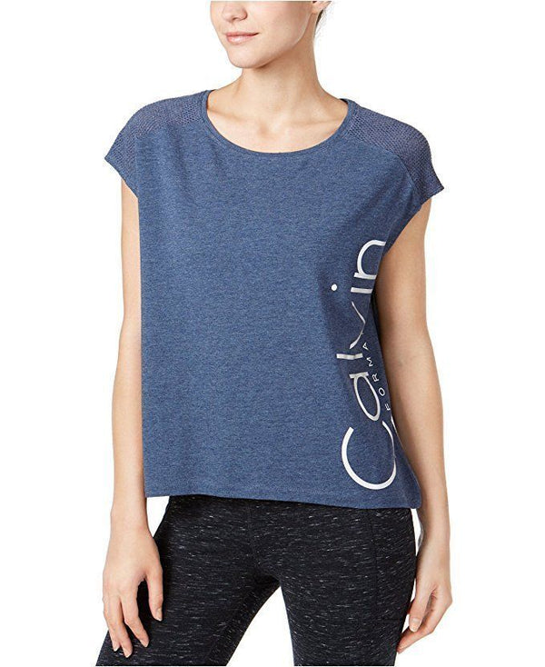 Calvin Klein Womens Performance Cropped Logo T-Shirt
