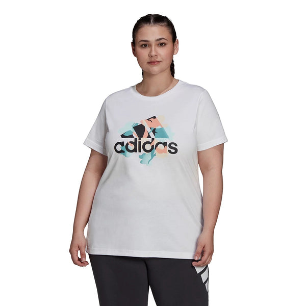 adidas Womens Plus Size Floral Graphic Tee,3X