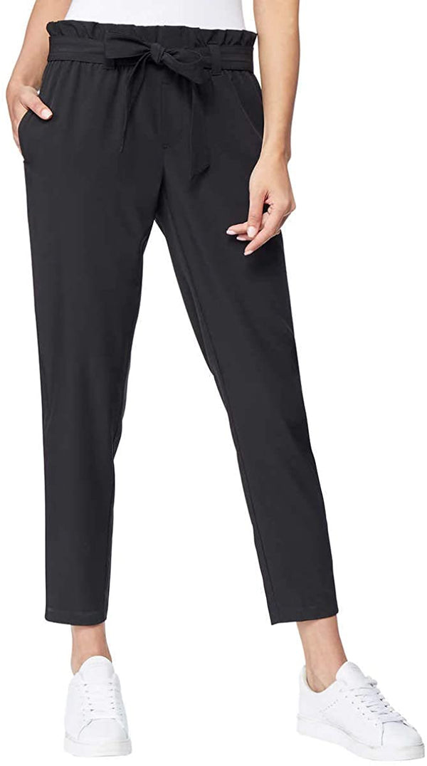 32 Degrees Womens Tie Front Soft Comfort Stretch Ankle Length Pants