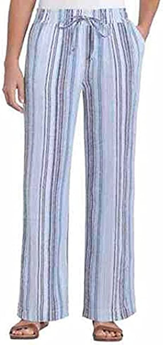 Briggs Womens Linen Blend Pants,X-Large