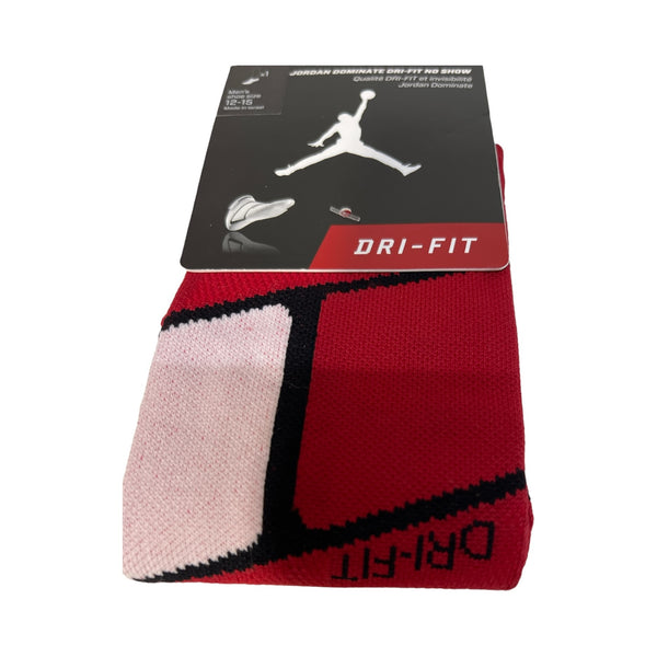 Jordan Mens Dominate Socks Red White Black Medium