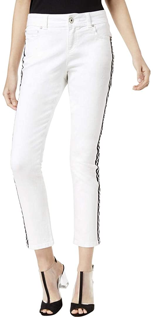 INC International Concepts Womens Side Stripe Skinny Jeans