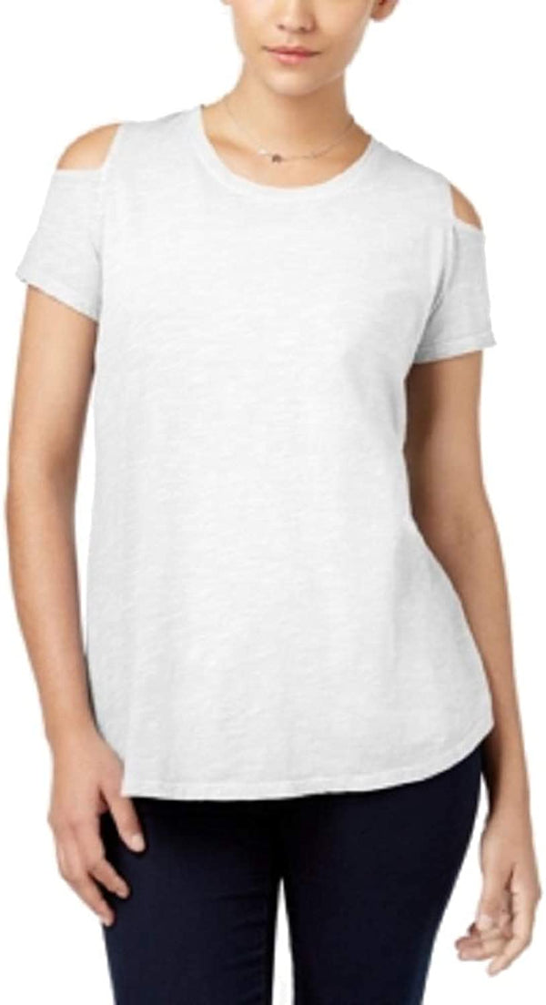 Style & Co Womens Cotton Cold Shoulder T-Shirt