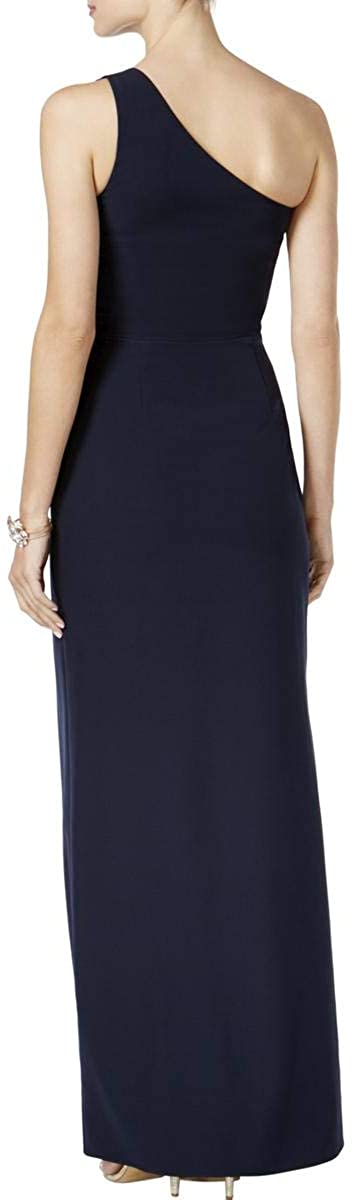 Xscape Womens One Shoulder Ruffled Evening Gown