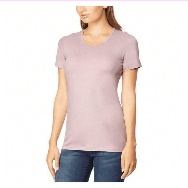32 DEGREES Womens Cool Scoop Neck Wicking Tee - 1 Piece,White Blush,Small