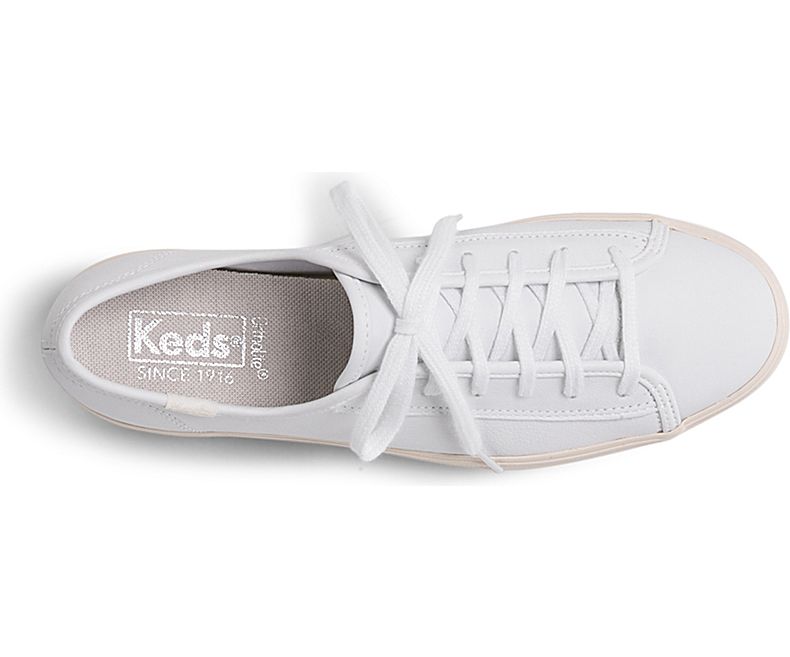 Keds Womens Triple Kick Leather Glossy Sneakers