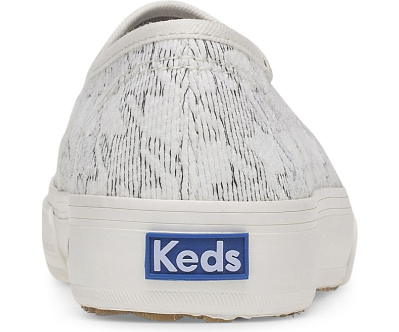 Keds Womens Double Decker Houndstooth Slip-On Sneakers