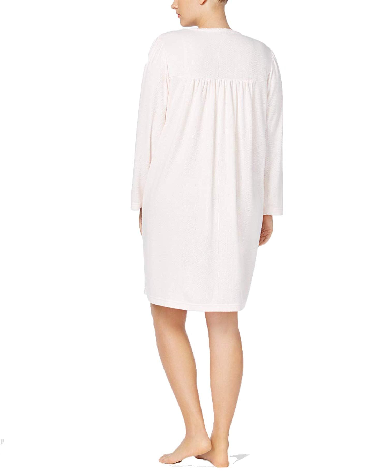 Miss Elaine Womens Plus Size Embroidered Brushed Knit†Nightgown