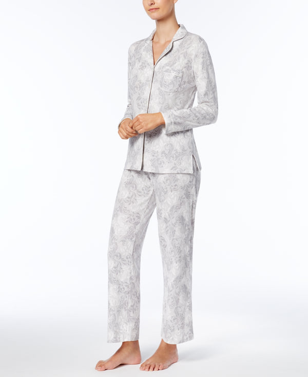 Charter Club Womens Printed Cotton Pajama Set