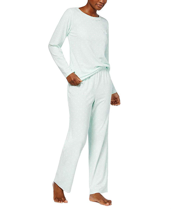 Charter Club Womens Super Soft Thermal Pajama Set Bay Dot 2XL