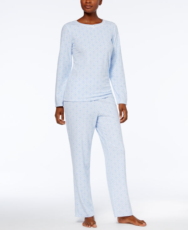 Charter Club Womens Thermal Fleece Pajama Set