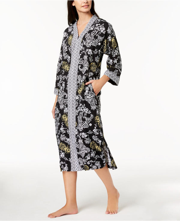 Charter Club Womens Woven Printed Long Gown