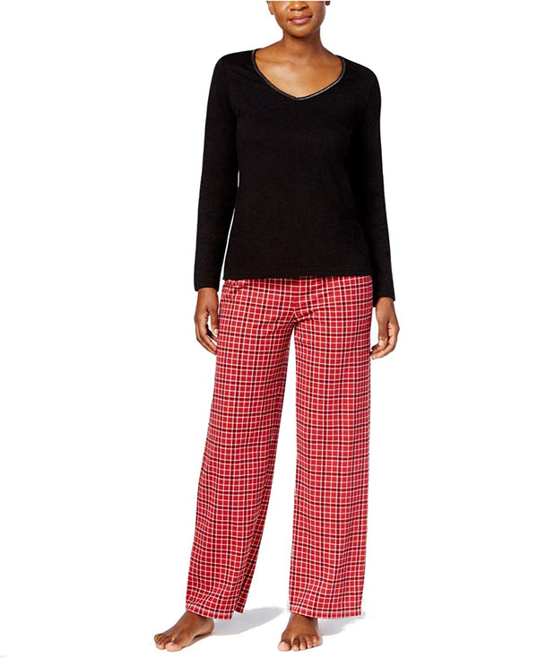 allbrand365 designer brand Womens Graphic Top And Printed Pants Pajama Set