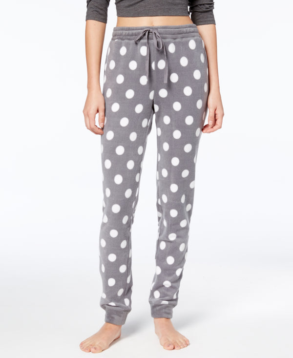 Jenni By Jennifer Moore Womens Printed Jogger Pajama Pants Grey Dots X-Large