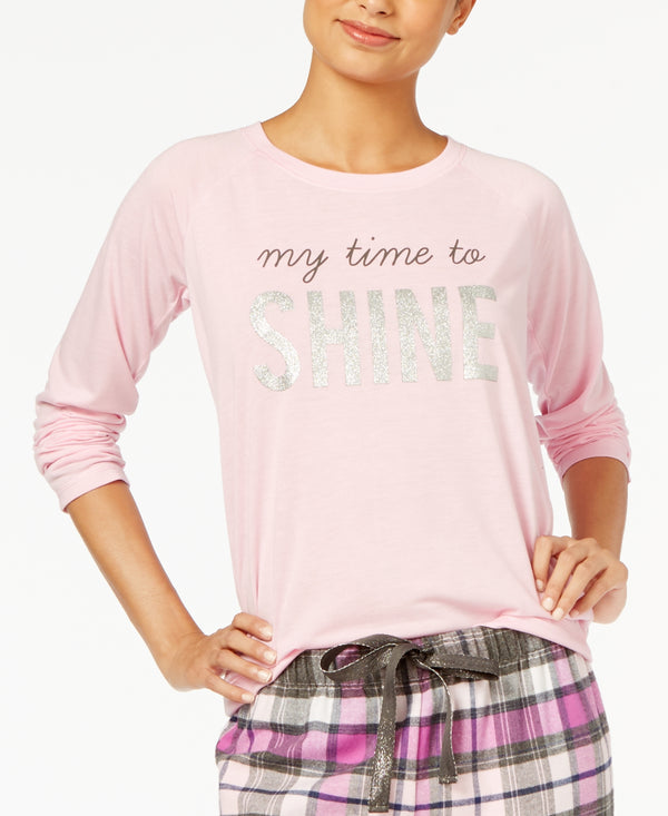 Jenni By Jennifer Moore Womens Graphic Print Pajama Top
