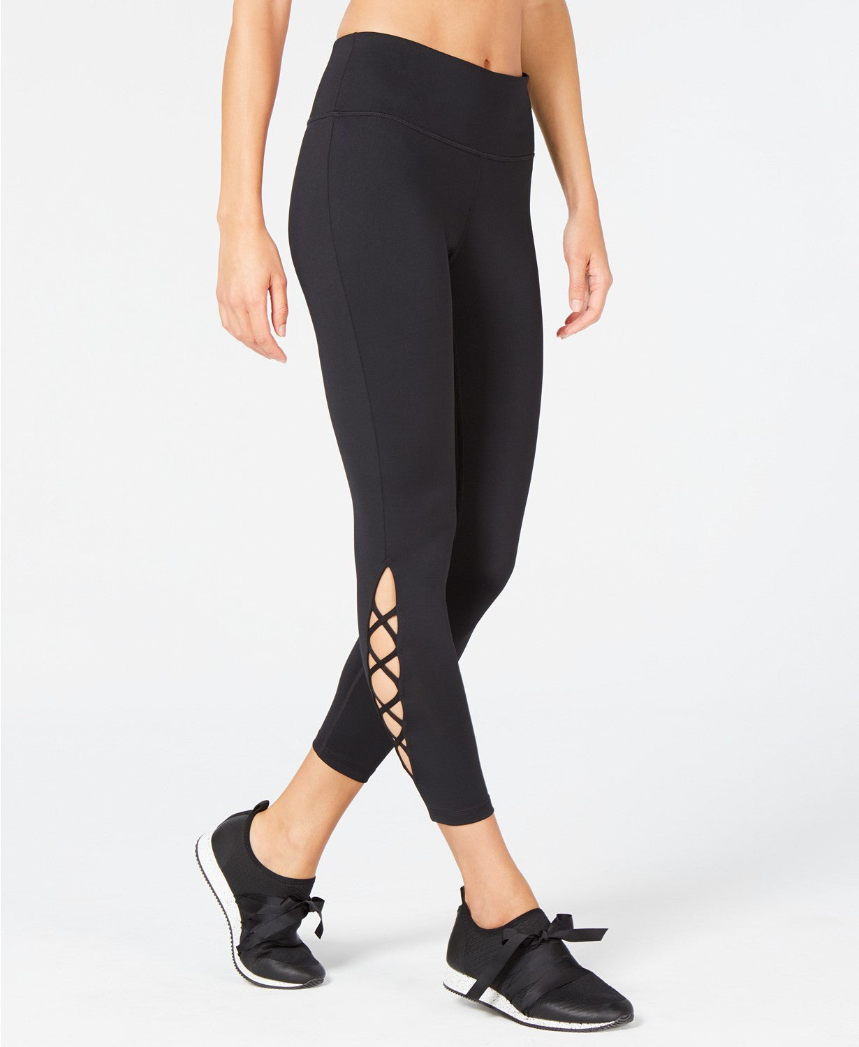 Ideology Womens Cut-Out Ankle Leggings