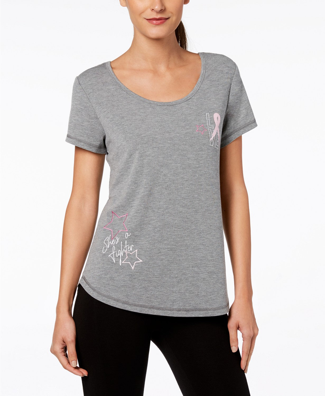 Ideology Womens Breast Cancer Research Foundation Keyhole Back T-Shirt