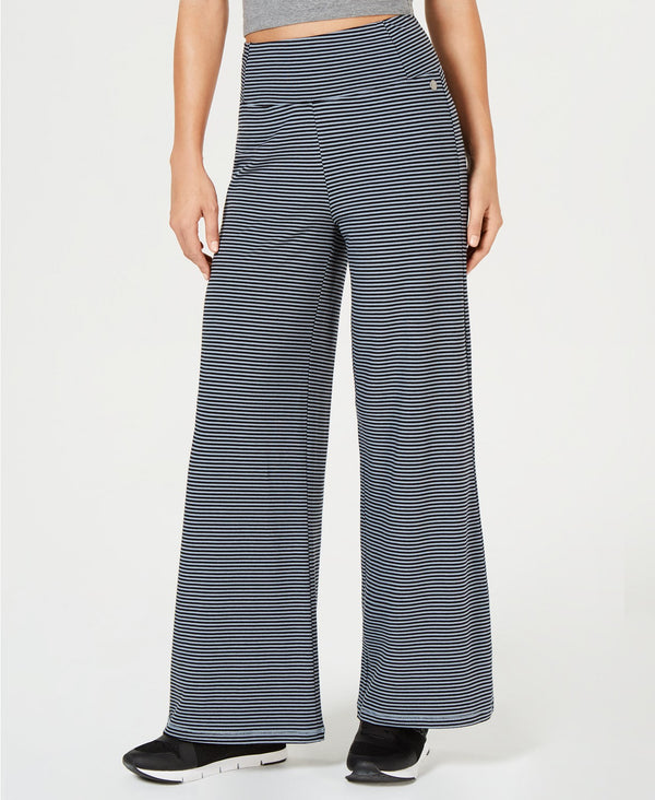 Calvin Klein Womens Performance Micro-Stripe Wide-Leg Pants Halogen Large
