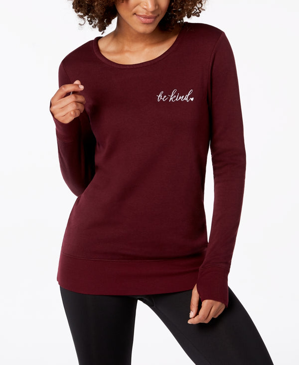 Ideology Womens Graphic Strappy Back Sweatshirt
