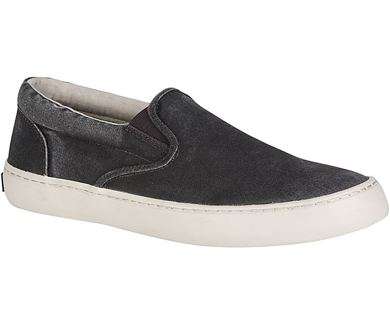 Sperry Mens Cutter Slip on Salt Washed Sneakers