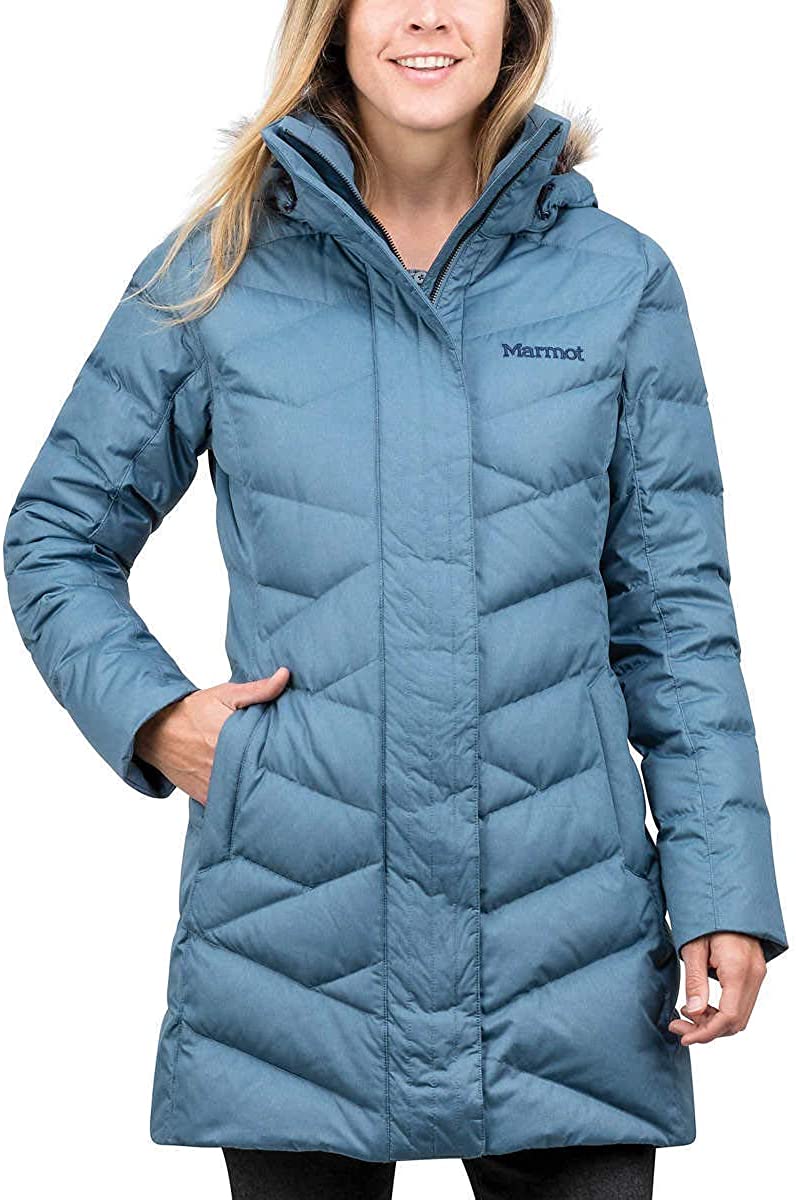 Marmot Womens Varma Long Quilted Hooded Down Parka Jacket