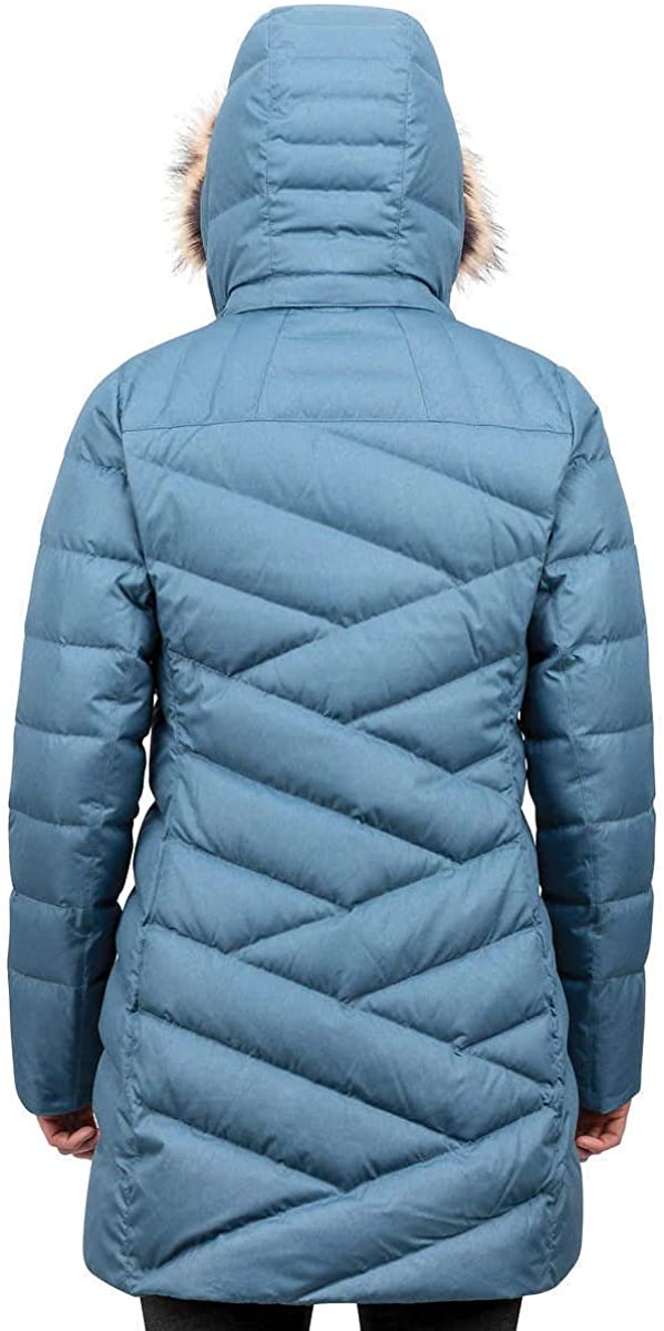 Marmot Womens Varma Long Quilted Hooded Down Parka Jacket
