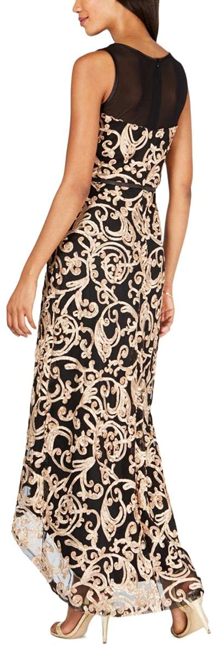 Connected Apparel Womens High Low Soutache Gown