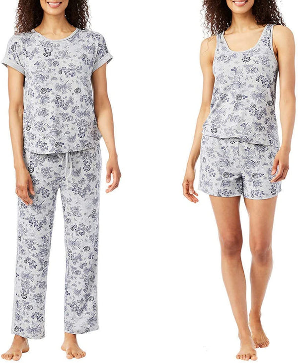 Lucky Brand Womens 4 Piece Pajama Set