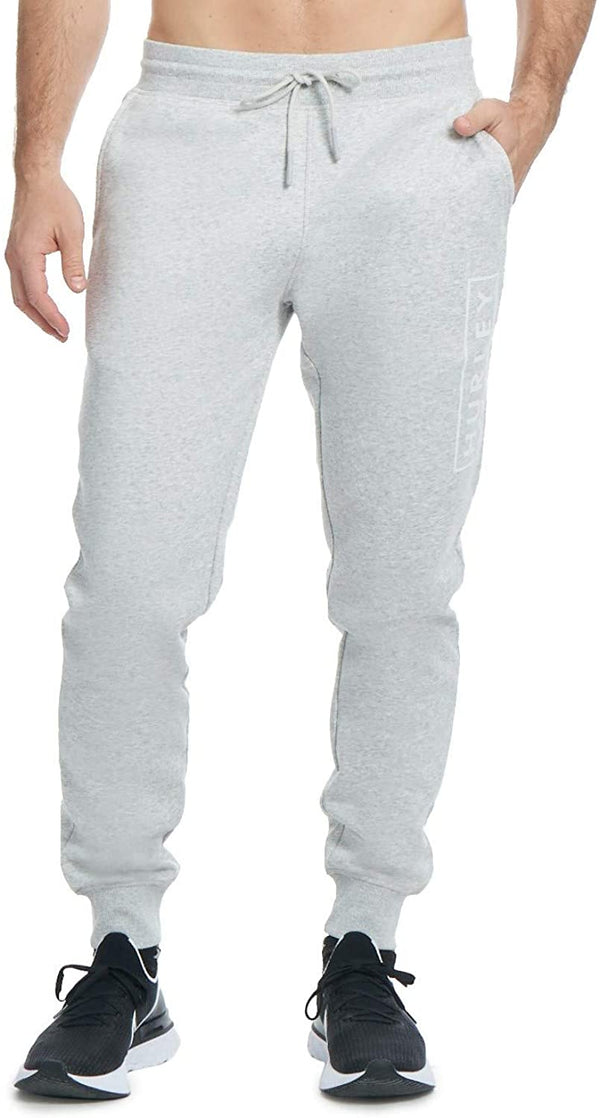 Hurley Mens Boxed Logo Relaxed Fit Fleece Joggers