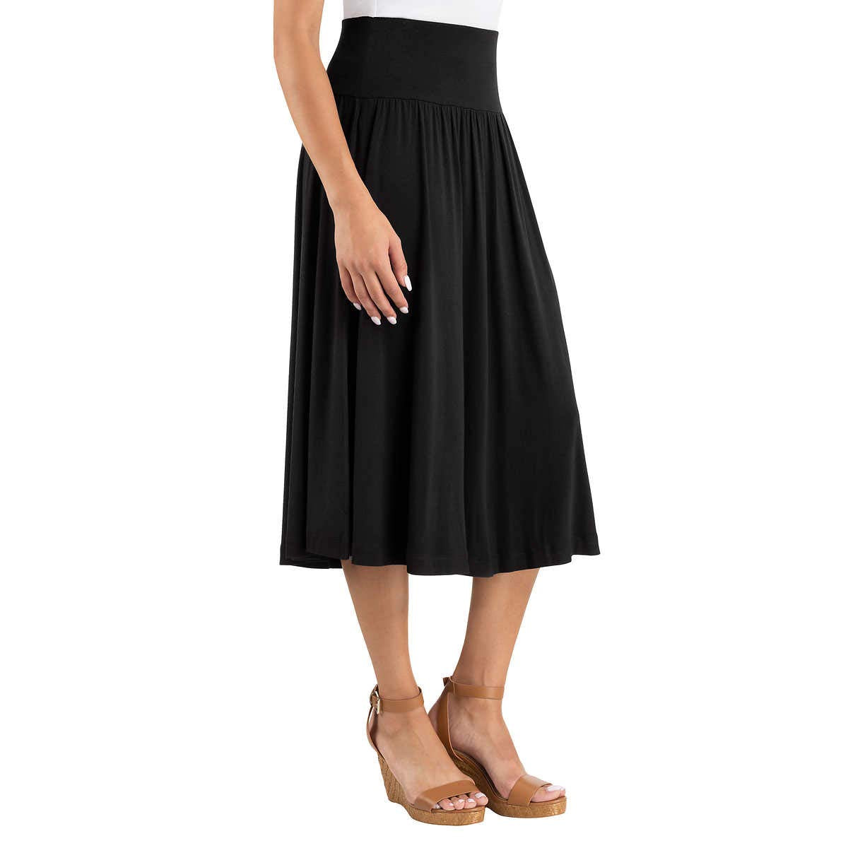 Hilary Radley Womens Pull On Circular Skirt