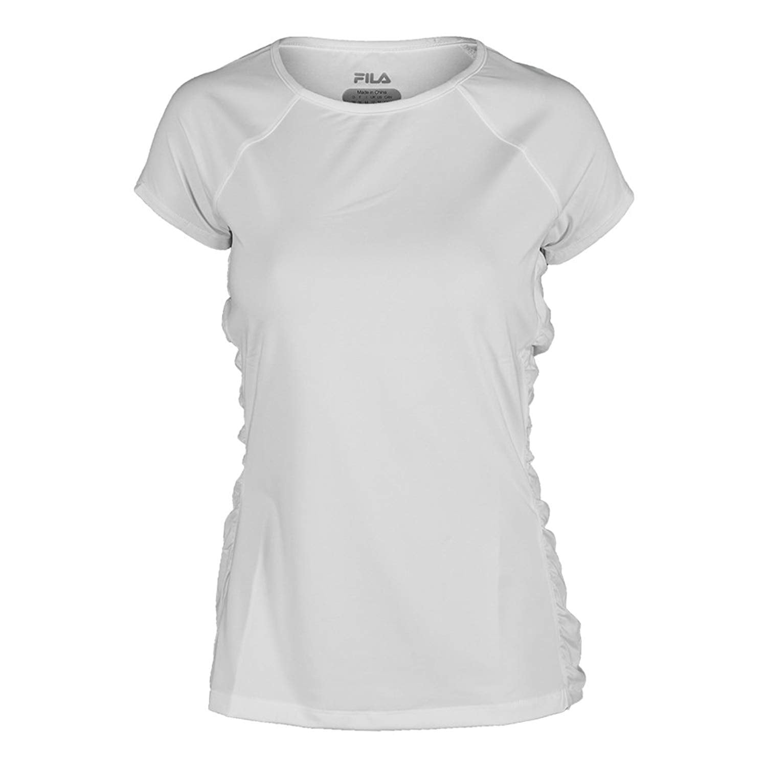 Fila Womens Ruched Cap Sleeve T-Shirt