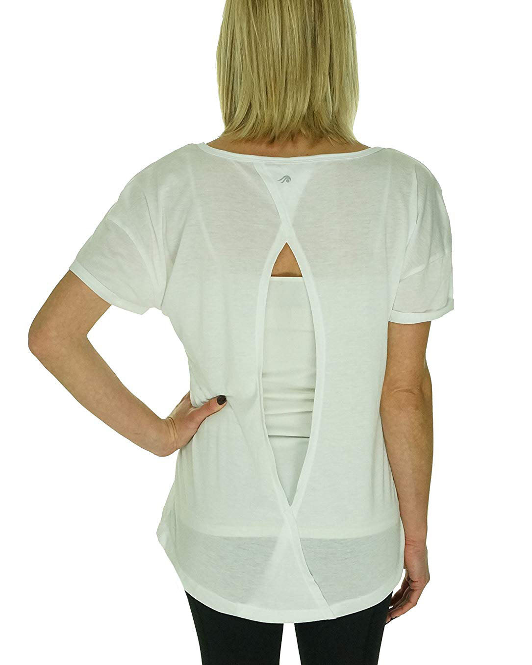 Ideology Womens Open Back Graphic Top