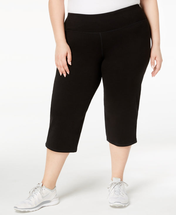 Ideology Womens Plus Size Fitness Yoga Cropped Pants