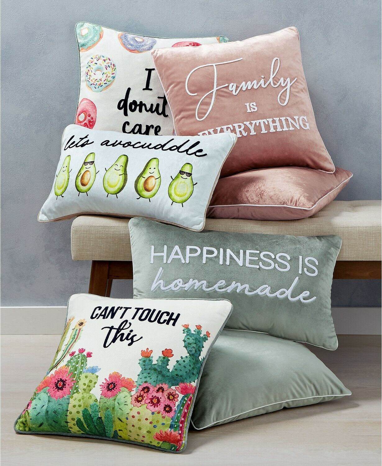 Lacourte 2 Pack family Is Everything Chenille Decorative Pillows