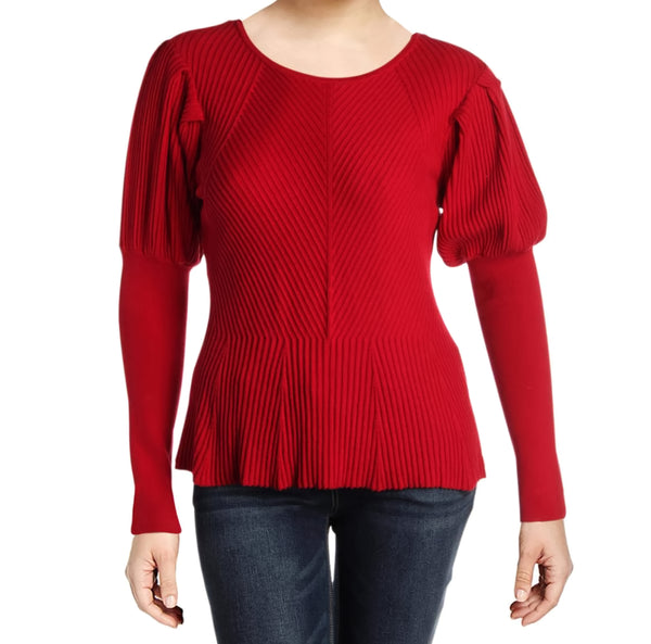 CeCe Womens Puff Sleeve Sweater