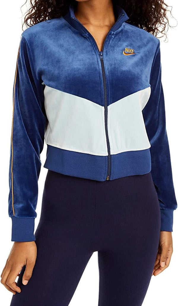 Nike Womens Velour Colorblocked Jacket