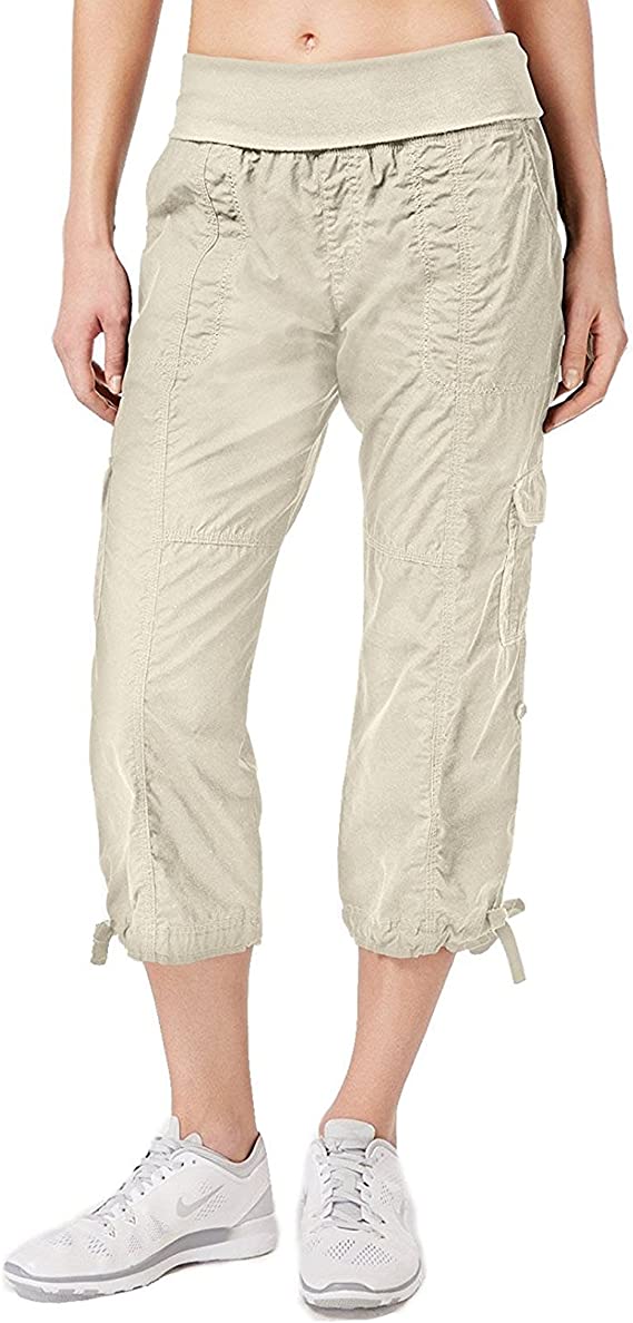 Calvin Klein Womens Cargo Cropped Pants